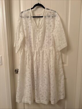 gorman White Butterfly Overlay Dress